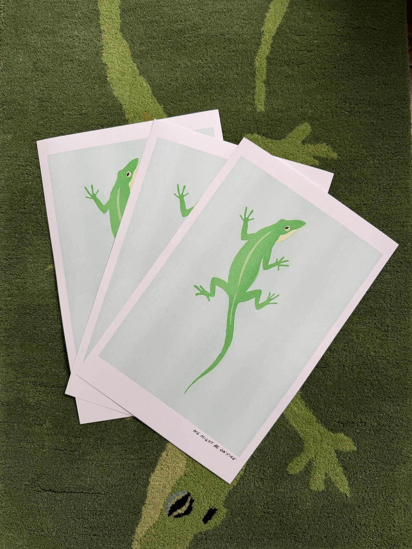 Green Anole Print