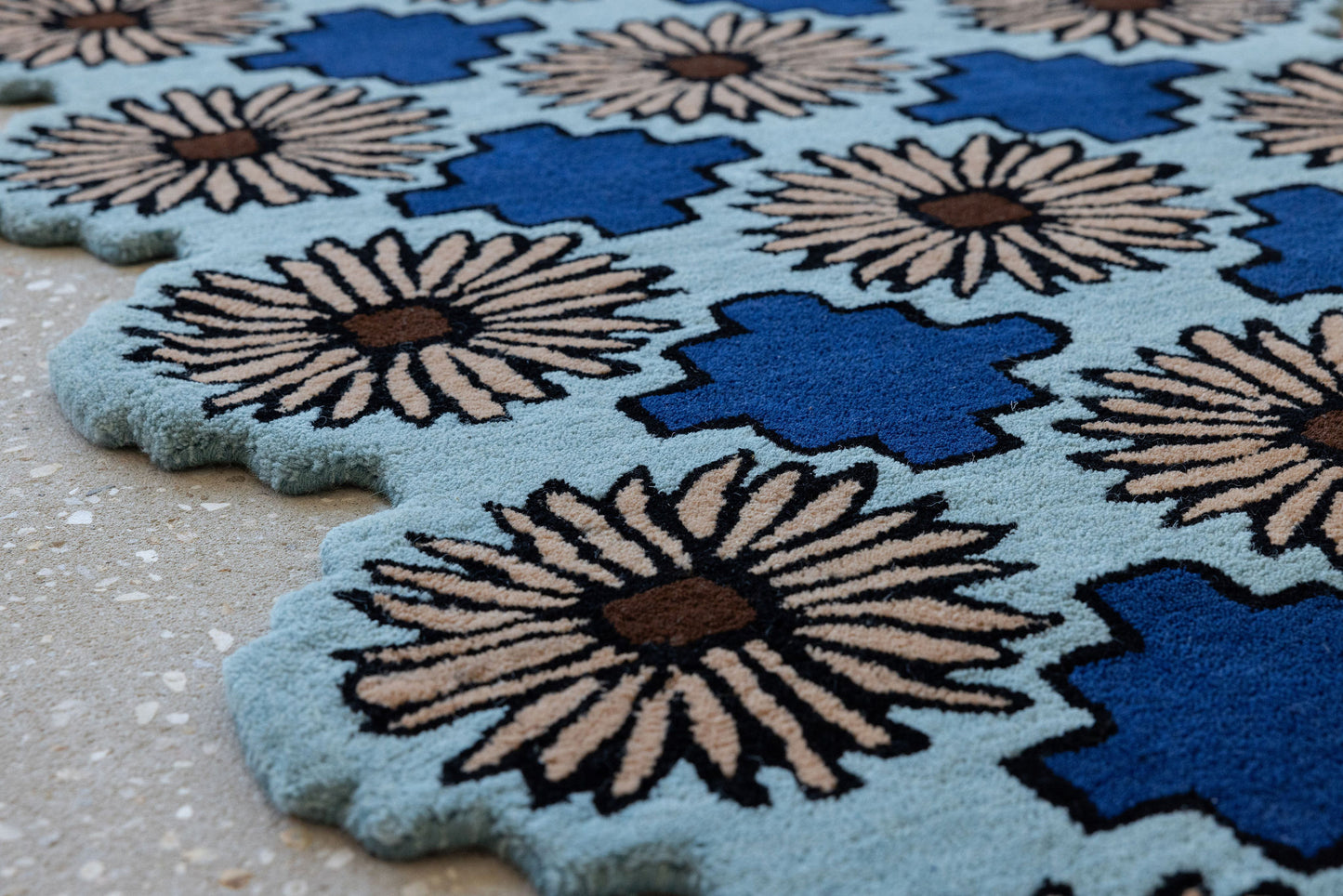 Pink Floral Tiles Rug image 3