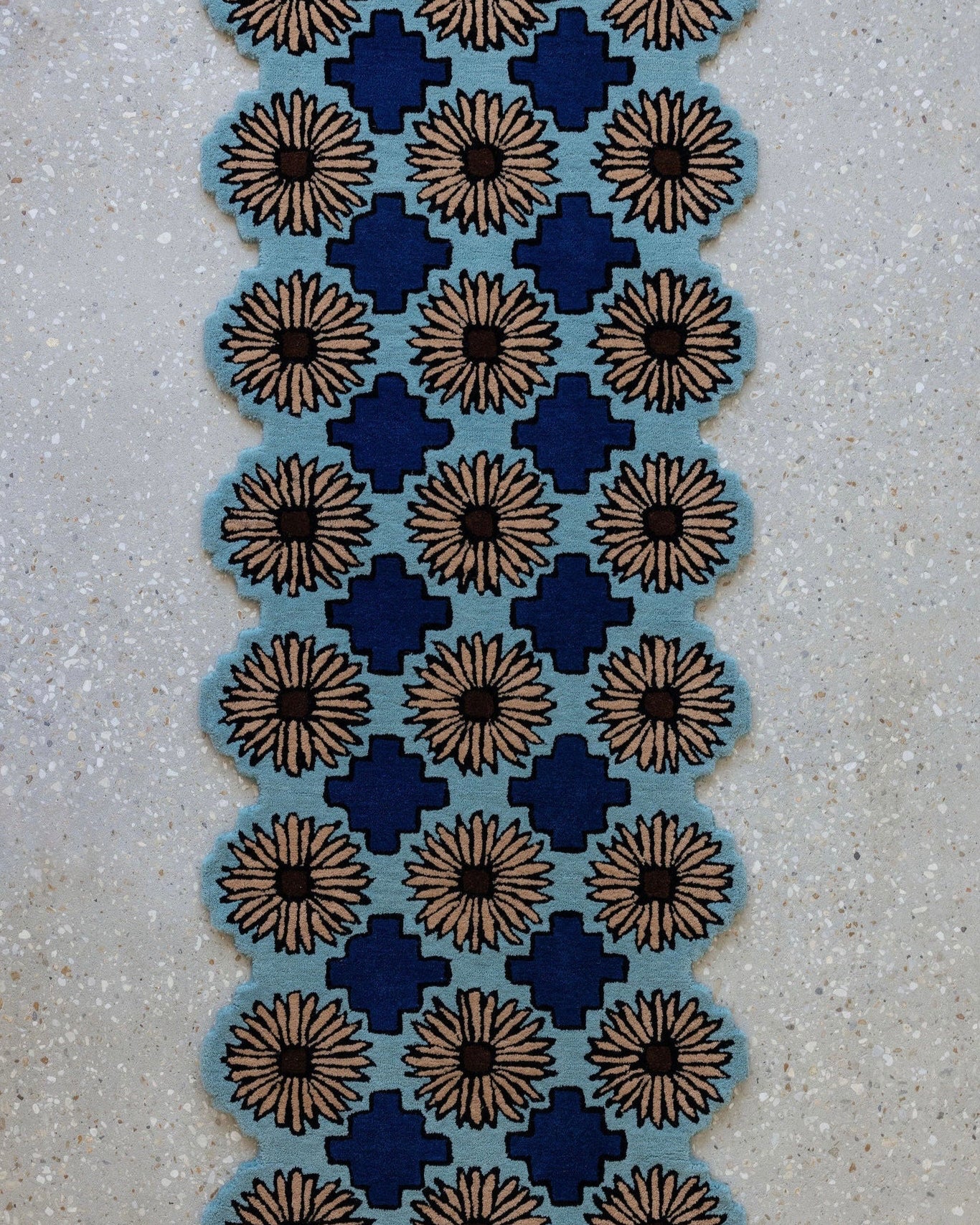 Pink Floral Tiles Rug image 0