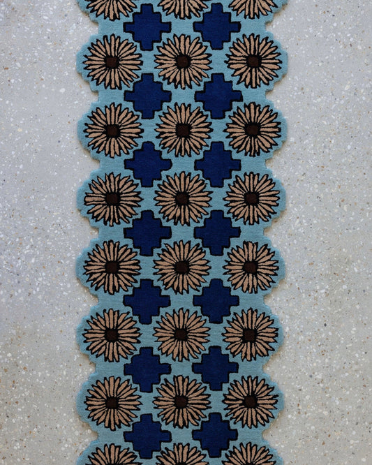 Pink Floral Tiles Rug image 0