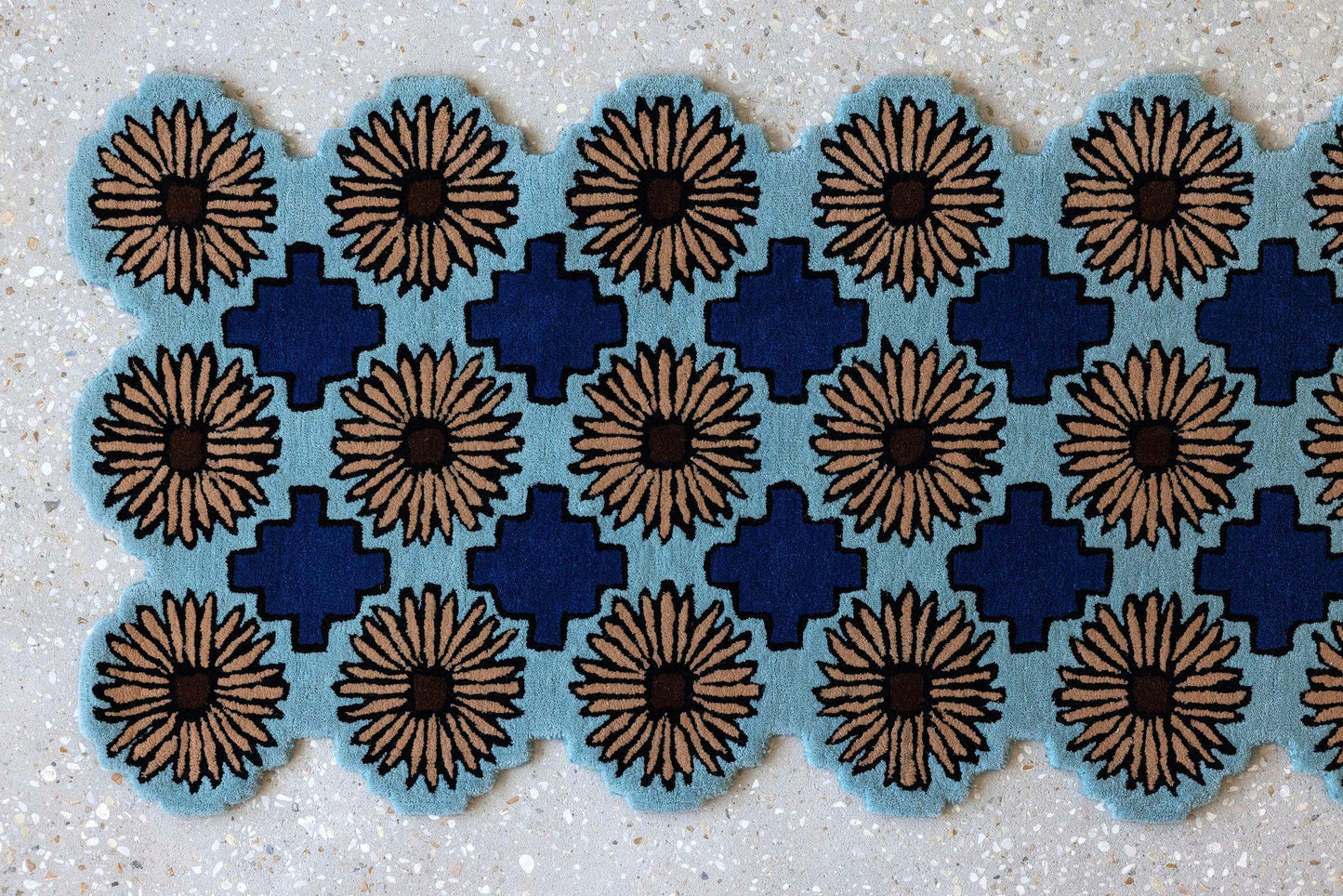 Pink Floral Tiles Rug image 5