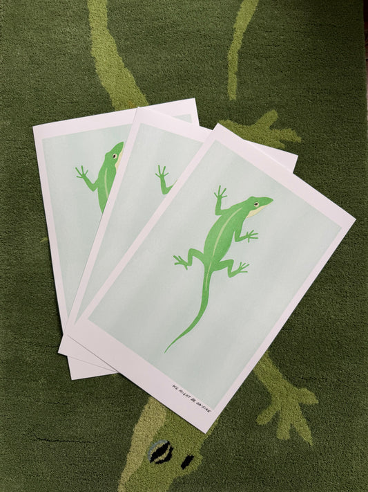Green Anole Print