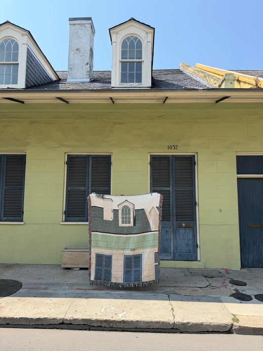 French Quarter Green House Blanket