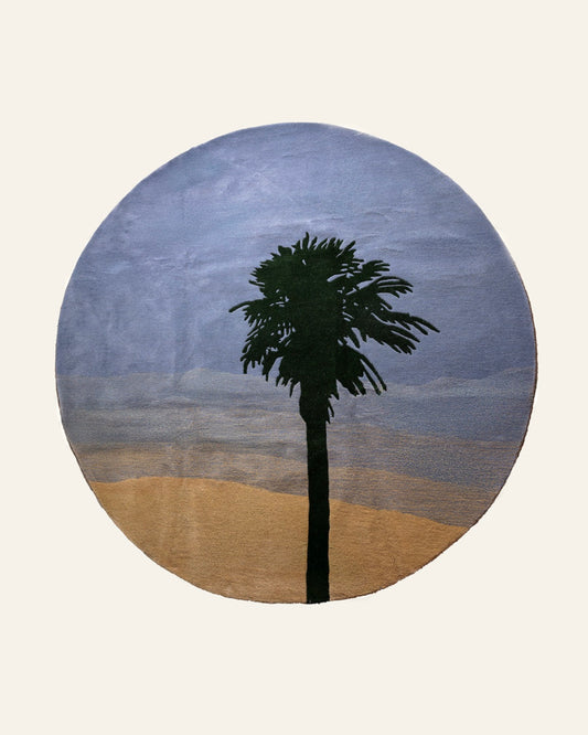 Twilight Palm Circle Rug